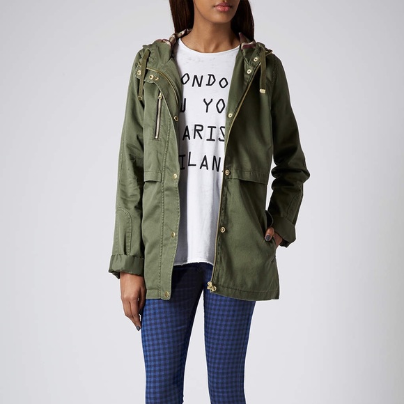 green hooded utility jacket